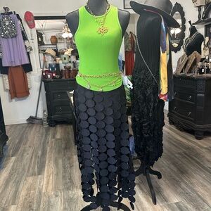 Adore Black Maxi Circle-Skirt